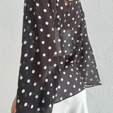 Polka Dot Print Cape Top