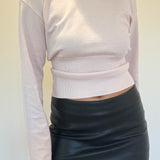 Faux Leather Micro Skort