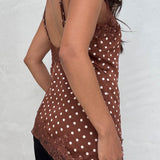 Polka Dot Cami With Lace Detail