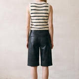 Faux Leather Bermuda Short