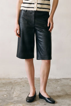 Faux Leather Bermuda Short