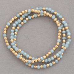 Multicolor Beaded Bracelet - blue/gold, womens bracelet collection