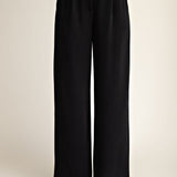 Stretch Woven Relaxed Straight Trousers