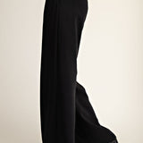 Stretch Woven Relaxed Straight Trousers