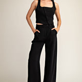 Asymmetric Front Open Scooped Neckline