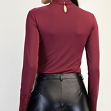 Rhinestone Long Sleeve Bodysuit