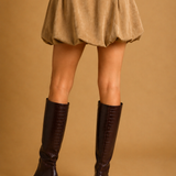 Suede Bubble Skirt