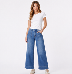 Vervet - High Rise Super Soft Baggy Cuffed Wide
