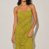 Long Draped Maxi Dress