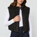 Cropped Quilted Vest