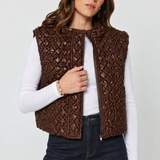 Cropped Quilted Vest