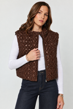 Cropped Quilted Vest
