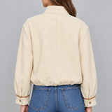 Detail Tweed Zip Up Jacket