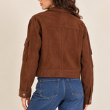 Suede Zip Up Jacket