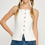Halter Neck Sleeveless Top