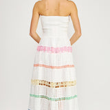 Color Block Lace Trim Dress