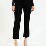 Daze - High Rise Crop Flare - black, womens jean collection