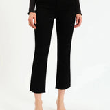 Daze - High Rise Crop Flare - black, womens jean collection