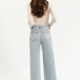 Daze - Studded Wide Leg - light denim, womens jean collection