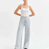 Daze - Madison Mid Rise Wide Leg - light denim, womens jean collection