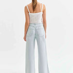 Daze - Madison Mid Rise Wide Leg - light denim, womens jean collection