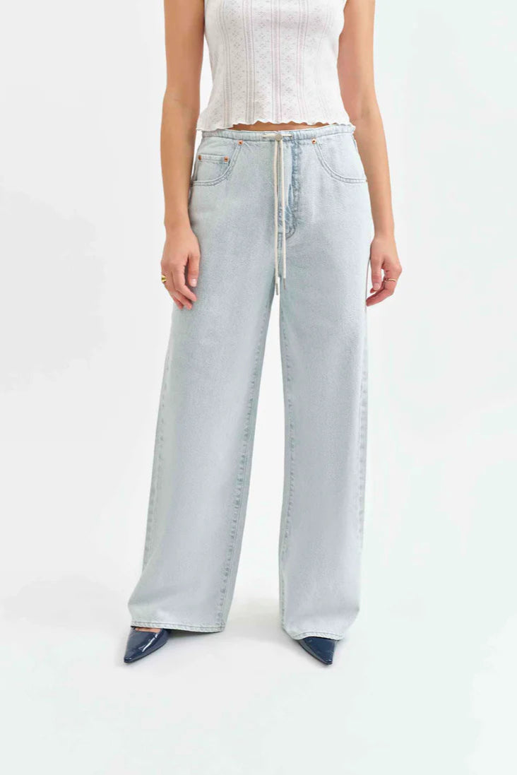 Daze - Madison Mid Rise Wide Leg - light denim, womens jean collection