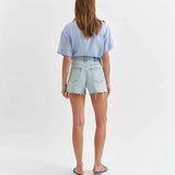 Daze - Troublemaker Short - Light Denim with slightly frayed bottom - Women's Denim Shorts Collection