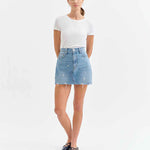 Daze - Denim Skirt - mini skirt, denim with small daisys, womens skirt collection