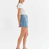 Daze - Denim Skirt - mini skirt, denim with small daisys, womens skirt collection