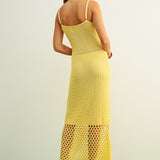 Net Pattern On Bottom Knitted Dress