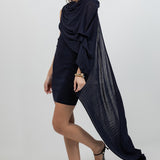 Sleeveless Mini Dress With Cape