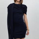 Sleeveless Mini Dress With Cape