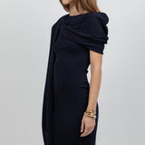 Sleeveless Mini Dress With Cape