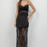 Lace Combo Satin Dress