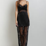 Lace Combo Satin Dress