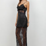 Lace Combo Satin Dress
