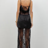 Lace Combo Satin Dress