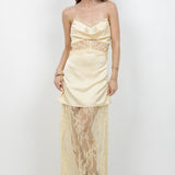 Lace Combo Satin Dress