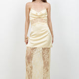 Lace Combo Satin Dress