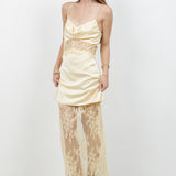 Lace Combo Satin Dress