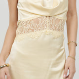 Lace Combo Satin Dress