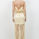 Lace Combo Satin Dress