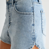Just Black - Sweat Short With Curved Hem
