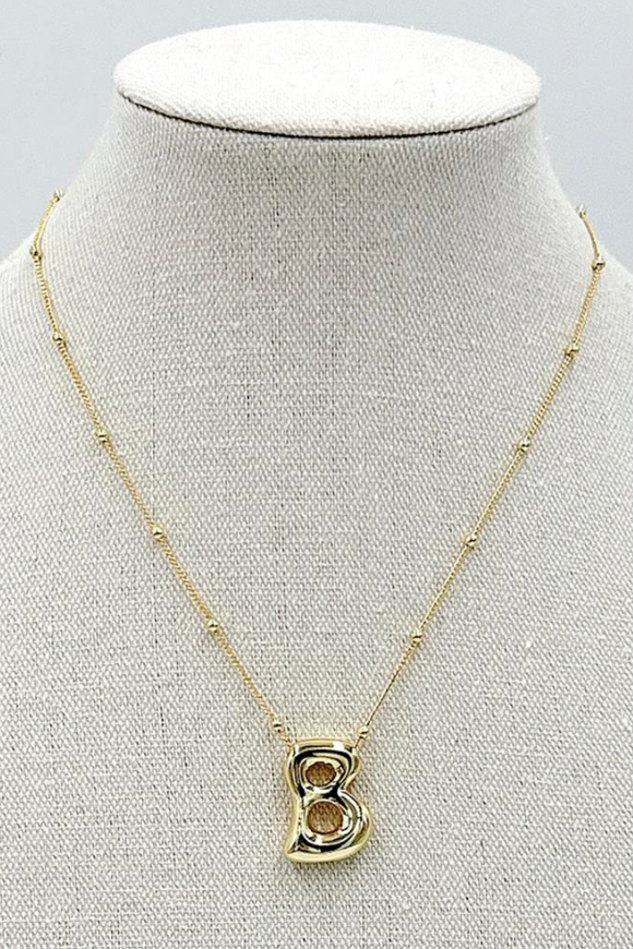 Chunky Bubble B Necklace