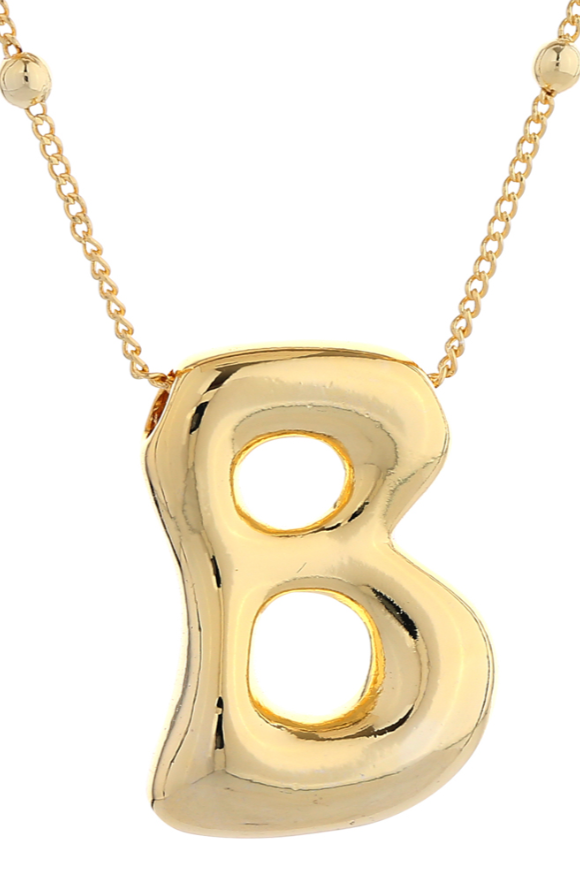 Chunky Bubble B Necklace