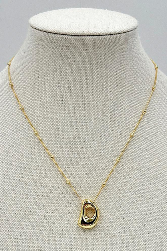 Chunky Bubble D Necklace