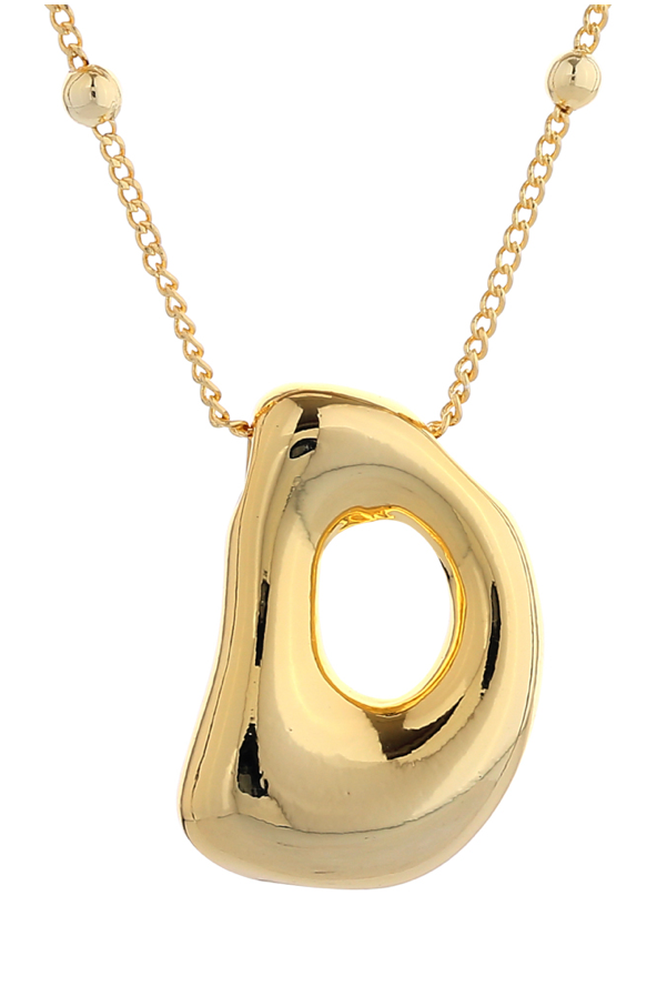 Chunky Bubble D Necklace