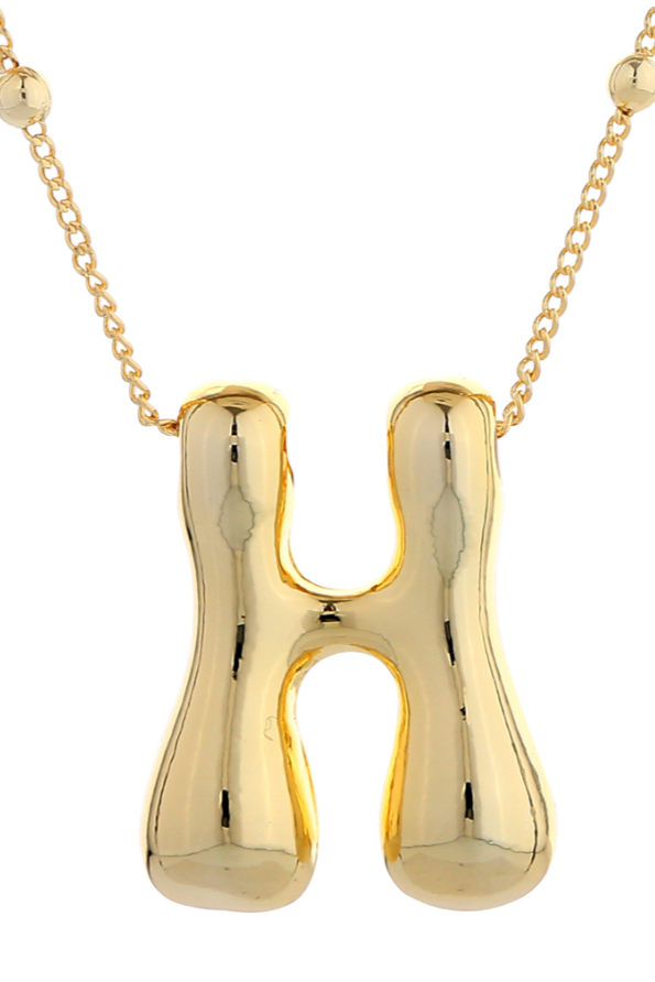 Big Initial H Necklace