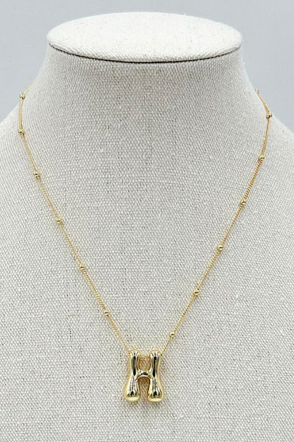 Big Initial H Necklace