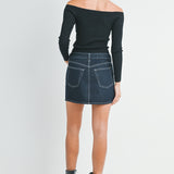 Just Black - Micro Clean Hem Skirt